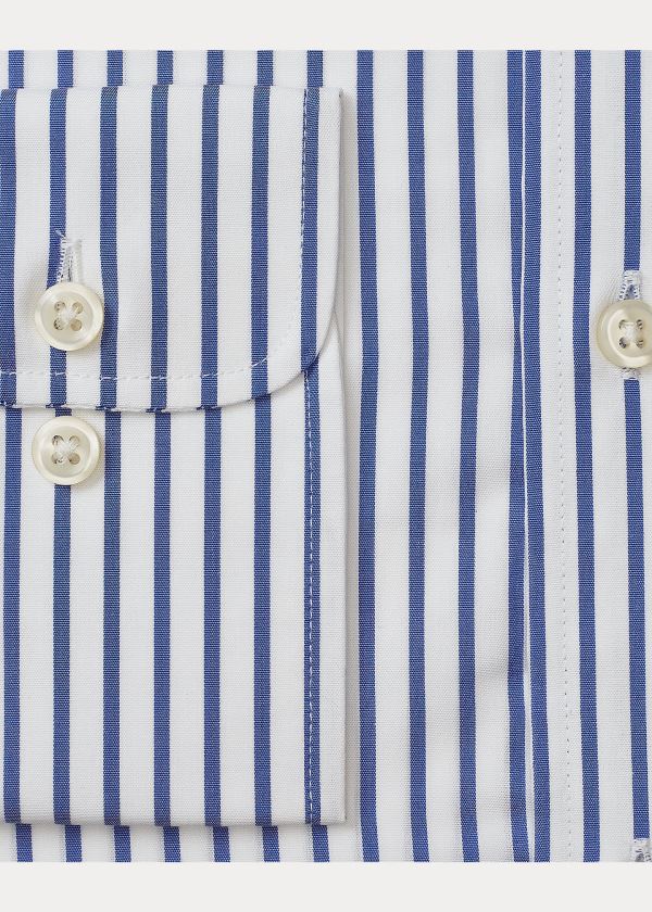 Camisa Polo Ralph Lauren Slim Fit Striped Poplin Homem 42873-XTEI